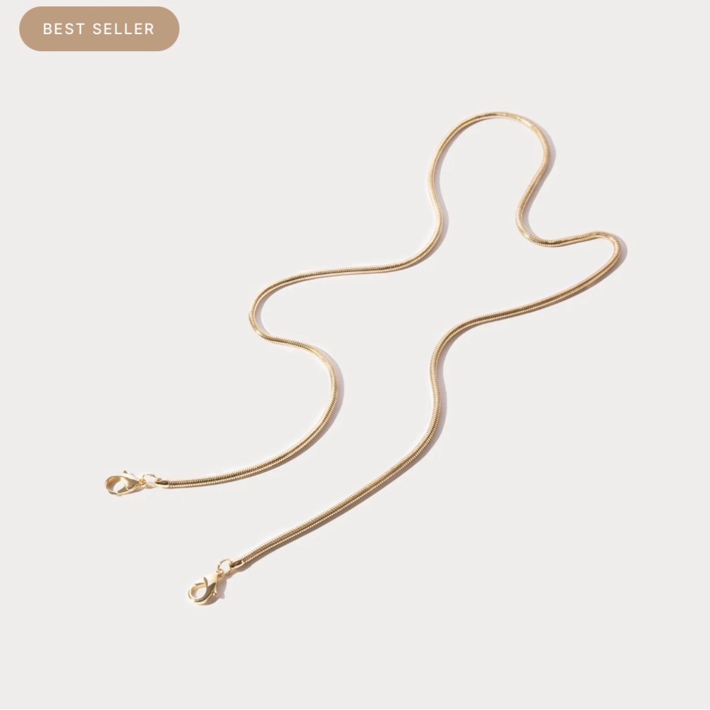 Bandolier Belinda gold chain strap, NWOT